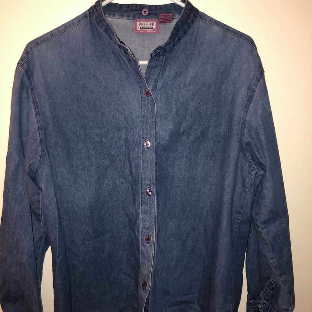 Blue denim Button up